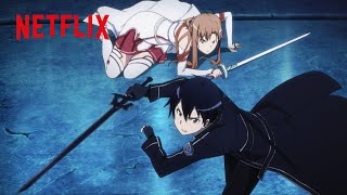 名戦3選  黒の剣士キリトと閃光のアスナの軌跡  ソードアート・オンライン  Netflix Japan [upl. by Saxe]