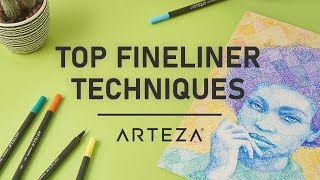 10 Techniques for Drawing a Portrait With Fineliners [upl. by Hirasuna]