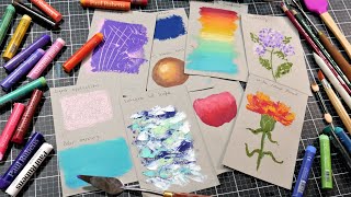 10 MUST TRY Oil Pastel Techniques [upl. by Pampuch]