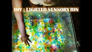 DIY Lighted Sensory Bin  Tactile Play for Autism [upl. by Gilmour741]