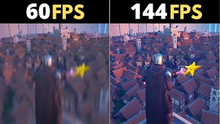 60fps vs 144fps Fortnite [upl. by Kenny]