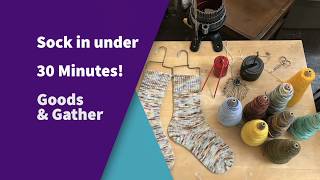 Sock Knitting in under 30 minutes on a vintage circular sock machine [upl. by Linnette]