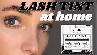 HOW TO TINT YOUR LASHES AT HOME SAFELY  DIY Eylure DyeLash Eyelash Tint Easy Tutorial [upl. by Acisseg]