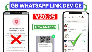 GB Whatsapp Link Device New Method Solution 2024  GB Whatsapp Login Problem Solution [upl. by Ahusoj]