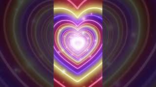 Neon Lights Love Heart Tunnel 💜 Romantic Abstract Glow Par I Lovlet [upl. by Francene]