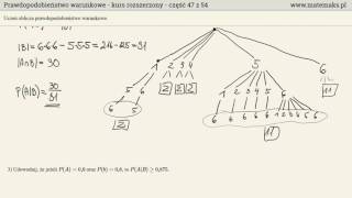 Prawdopodobieństwo warunkowe  kurs rozszerzony [upl. by Llenrac986]