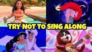 Try Not To Sing Along Disney Movies Songs Challenge If You Sing You Lose 2018 [upl. by Marilin]