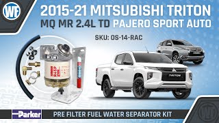 Racor Pre Filter Bracket Kit Install in a Mitsubishi Triton MQ MR 24L  OS14RAC [upl. by Batruk917]