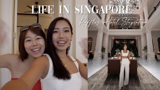 Luxury 5star hotel in Singapore 🇸🇬 Raffles Hotel staycation [upl. by Meehyr59]