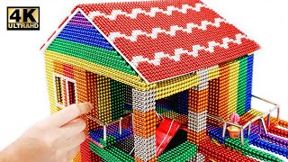 DIY  How To Build Mini House Model From 100000 Magnetic Balls  Satisfying   Magnet World 4K [upl. by Amsab760]