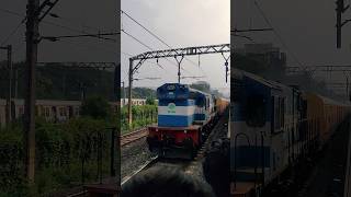 ALCO CLA WDM3D  LHB PARCEL VAN CROSSING AT HIGH SPEED  INDIAN RAILWAYS [upl. by Laroy]