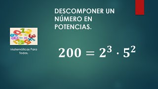 Descomponer un Número usando Potencias [upl. by Relyat]