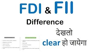 FDI and FII Difference  क्या होता है FDI and FII  Atul Shrivastava [upl. by Burget697]