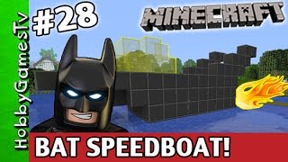 Minecraft BATMAN SPEEDBOAT Build  Fire Jets HobbyGamesTV [upl. by Fabrienne]