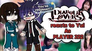 • Diabolik Lovers reacts to Yui as Player 222  Kim JunHee • [upl. by Adyam]