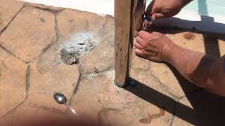 Pool Opening Part 2 ReInstalling Handrail amp Ladder [upl. by Eltsyrc]