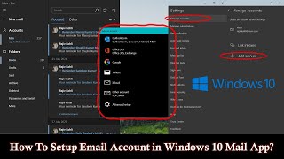 How To Add or Remove Email Accounts in Windows 10 Mail Tutorial [upl. by Anwahsiek791]