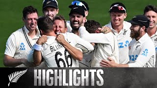 BLACKCAPS Win By 1Run in Thrilling Finale  DAY 5 HIGHLIGHTS  BLACKCAPS v England  Wellington [upl. by Deane]