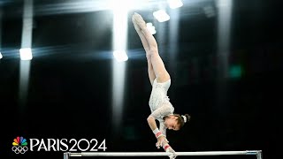 Kaylia Nemour wows with EXTRAORDINARY showing on bars wins first gold for Algeria  Paris Olympics [upl. by Dorsy]