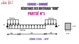 Examen Resistance de matériaux RDM Partie 1 [upl. by Nalyd473]