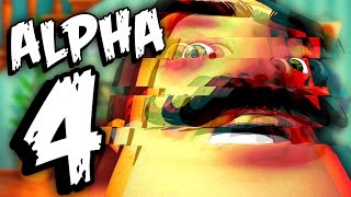 HOW TO GLITCH THE NEIGHBOR  Hello Neighbor Alpha 4 Gameplay [upl. by Chenay482]