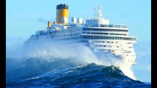 Top 10 Big Cruise Ships In Huge Storm Dangerous Waves In Hurricane [upl. by Meehaf]