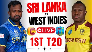 Sri Lanka vs West Indies live 1st T20  SL vs WI live  live cricket match today  Cricket live [upl. by Aihsitan]