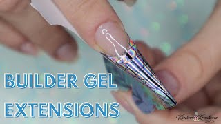 Builder Gel Extension with Forms  Bottle Builder Gel by Kimberz Kreations [upl. by Nohsram487]