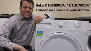 Beko DTGC8001W amp DTGC7001W Condenser Dryer Demo [upl. by Isle]