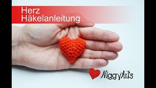 NiggyArts  Herz Häkelanleitung [upl. by Emoreg169]