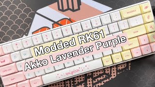 RK61 with Akko Lavender Purple switches  sound test [upl. by Linsk]