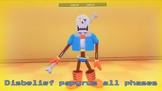 disbelief papyrus all phases  undertale last corridor [upl. by Lesh471]