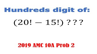 2019 AMC 10A Problem 2 [upl. by Clawson]