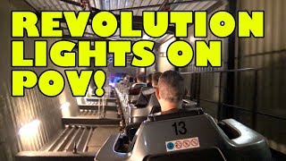 Revolution Roller Coaster Lights On POV Bobbejaanland Belgium [upl. by Notloc]