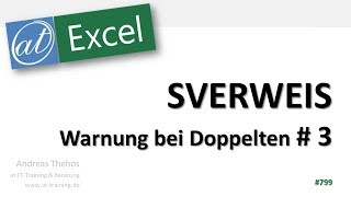 SVERWEIS  auf Doppelte hinweisen  ExcelFunktionen [upl. by Acir]