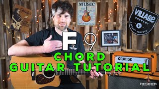 F9 Chord Guitar Tutorial  Fret Success Guitar Lesson [upl. by Wonacott]