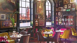 London Tea Room Cafe Ambience  English Tearoom Coffee Shop Sounds amp Relaxing Jazz Music [upl. by Carolynn681]