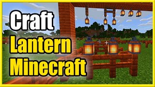 How to Make a Lantern in Minecraft Survival Recipe Tutorial [upl. by Merrel]