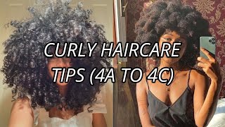 curly haircare tips 4a 4b and 4c [upl. by Banyaz204]