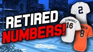 ALL OF THE RETIRED NUMBERS IN THE MLB [upl. by Esilanna602]