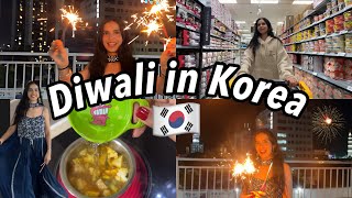 🇰🇷My first Diwali in Korea 💓 shopping cooking at home 👩🏻‍🍳🛍️ [upl. by Rorie228]