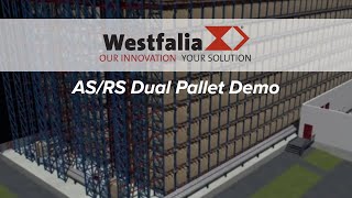 ASRS Dual Pallet Demo [upl. by Nnylamme]