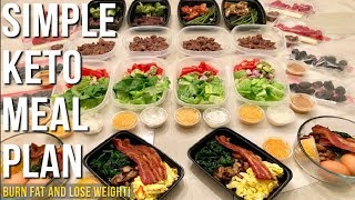 Simple Keto Meal Plan For The Week  Burn Fat and Lose Weight [upl. by Gignac]