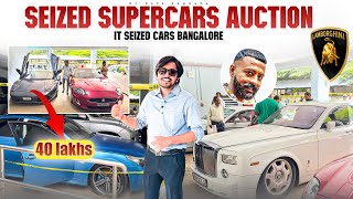 Seized SUPERCARS auction BANGALORE 🔥  Sukesh Chandrasekhar Cars SALE 🤯 [upl. by Airtemak]