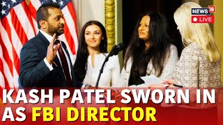 Kash Patel Sworn in as FBI Director  IndianAmerican Kash Patel  FBI Gets New Director  N18G [upl. by Niko]