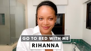 Rihannas Nighttime Skincare Routine  Go To Bed With Me  Harpers BAZAAR [upl. by Lenaj]