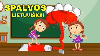 Mokinamės Spalvas Lietuviškai  Spalvų Šalis Mokomieji Filmukai Vaikams [upl. by Farrah]