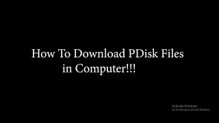 HOW TO DOWNLOAD PDISK FILES IN COMPUTER [upl. by Sicular674]