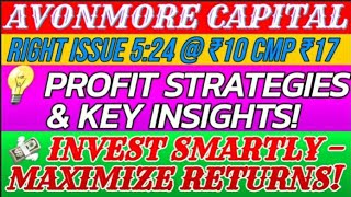 Avonmore Capital amp Management Services Ltd LATEST NEWS  Avonmore Capital right issue update [upl. by Calie]