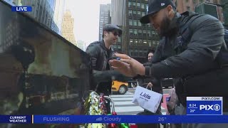 PIX11 Mobile Yule Log spreads holiday cheer on NYC streets [upl. by Voorhis]